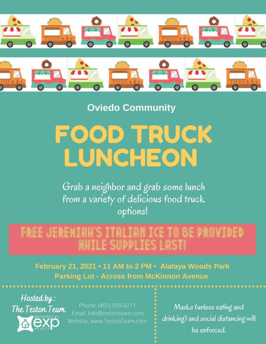 Oviedo Food Truck Fest Flyer - Feb. 21, 2021
